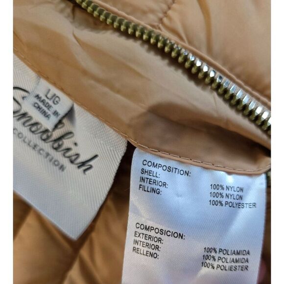 Reversible Womens Puffer Coat L Snobbish Collection Beige Cream cottagecore boho - Picture 7 of 8